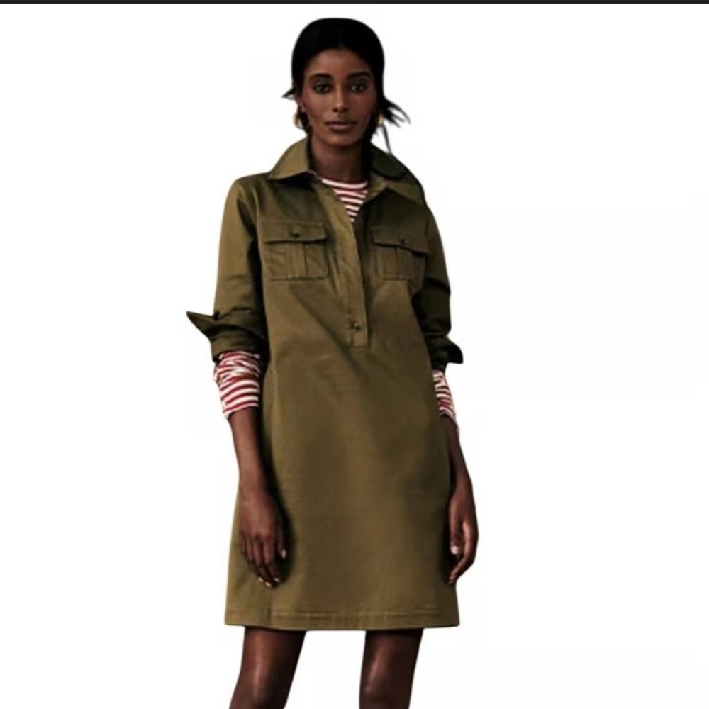 Brooks Brothers Women's Olive Shirt Dress